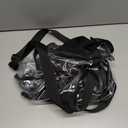 MAY TREE Clear Bag for Stadium Events 12612 Clear Tote Lunch Bag with Reinforced Strap for Work, Concert and Sports, Black