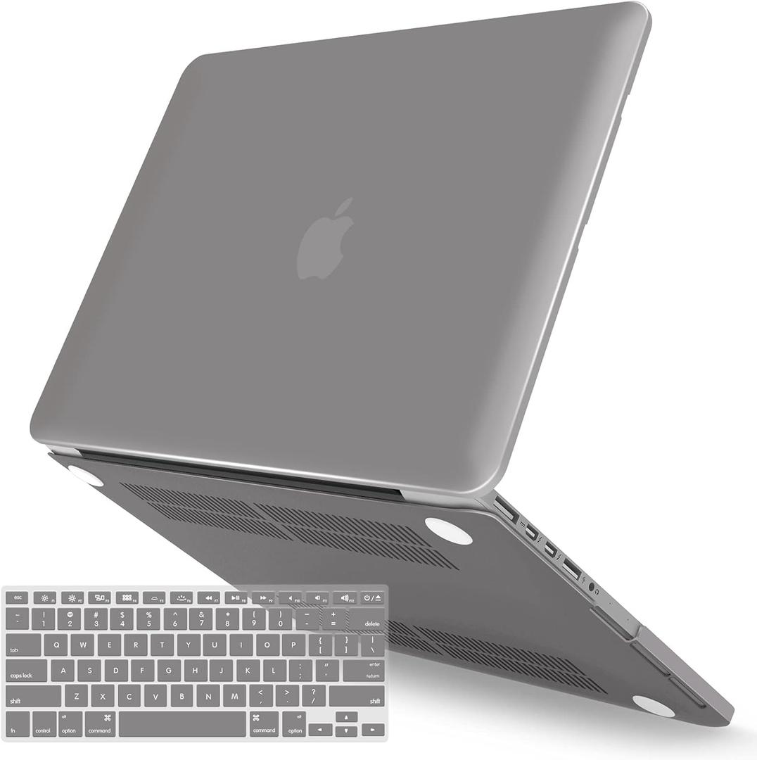 IBENZER Compatible with MacBook Pro 13 Inch Case 2015 2014 2013 end 2012 A1502 A1425, Hard Shell Case with Keyboard Cover for Old Version Apple Mac Pro Retina 13, Ultra Gray