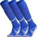 APTESOL Knee High Soccer Socks (1/3/5 Pair) Team Sport Cushion Athletic Socks for Kids Youth Adult