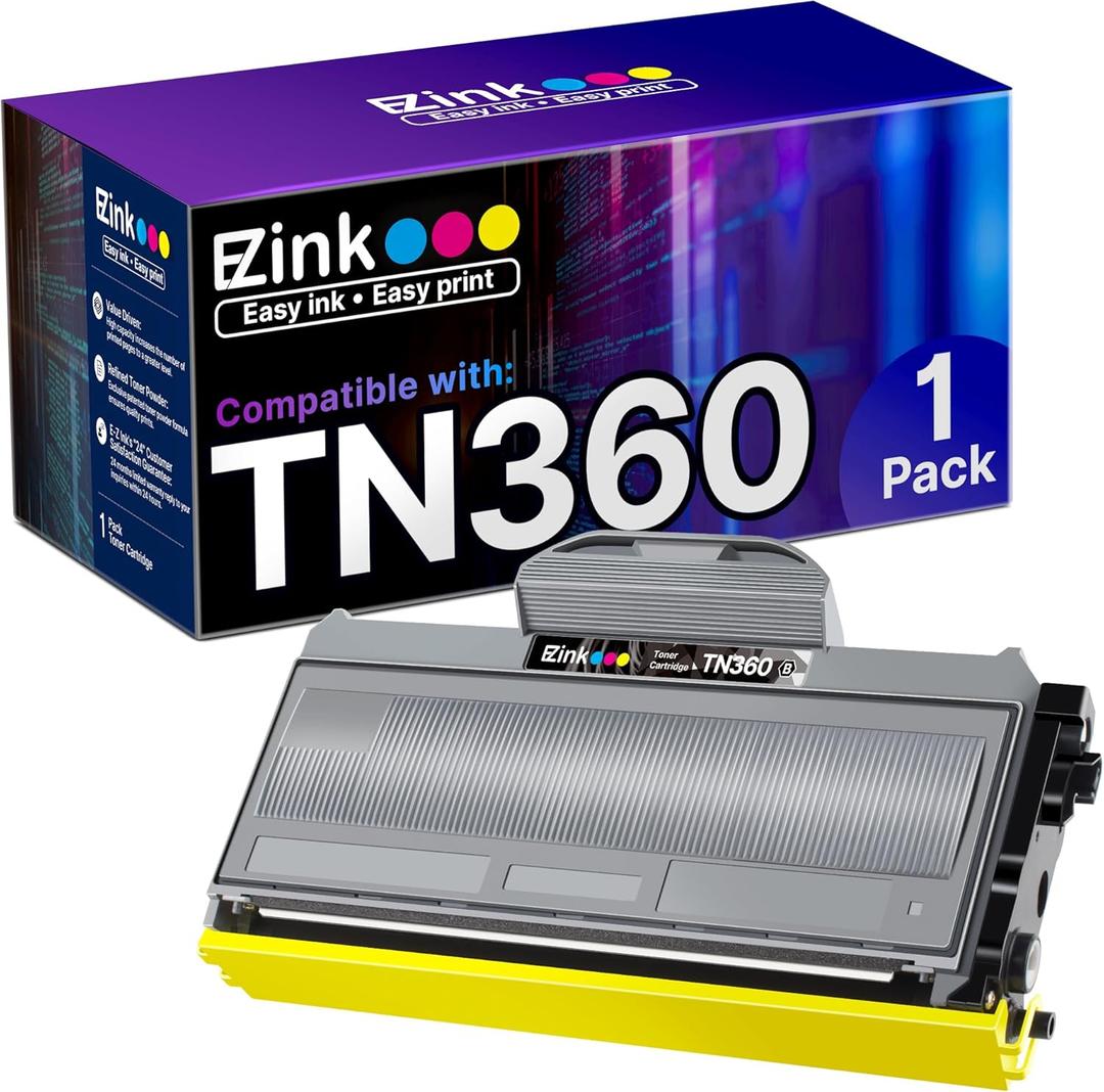 E-Z Ink Compatible Toner Cartridge Replacement for Brother TN330 TN360 TN-330 TN-360 High Yield Compatible with DCP-7040 DCP-7030 MFC-7840W HL-2140 MFC-7340 MFC-7440N HL-2170W HL-2150N (1 Black)