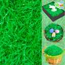 JOYIN 12oz (340g) Easter Grass, Pure Dark Green Plastic Fake Grass, Shred Raffia for Easter Egg Hunt, Basket Stuffer Fillers, Party Bag Decor Favors, Gift Wrapping