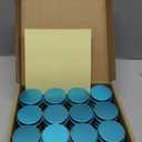 1 oz / 30ml Screw Top Aluminum Tin Jar with Screw Lid and Blank Labels (Lake Blue - Pack of 32)