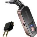 Bluetooth Receiver for Car, Noise Cancelling 3.5mm AUX Bluetooth Car Adapter, Wireless Audio Receiver Transmitter for Home Stereo/Wired Headphones Airplane, Red