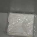 Breling Set of 6 Wedding Placemats Scalloped Embroidered Cotton Linen Placemats 17" x 13" Double Layered Machine Washable Table Place Mat for Party Table Decor(White)