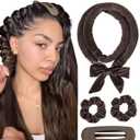 YANIBEST Heatless Curls Overnight, No Damage Hair Curlers to Sleep in, Satin Heatless Curling Set with Hair Clip Scrunchies, for All Hair types (Chocolate)