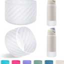 2Pcs Silicone Boot Base Sleeve for Owala Water Bottle FreeSip Twist and Flip Protective Silicone Bottom Bumper for Owala Flask Water Bottle Accessories BPA Free (Fits Owala 40 Ounce, Clearx2)