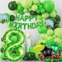 40" Green Pixel Miner Number 8 Balloon Set, 8th