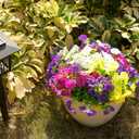 Fanfantoey Artificial Flowers for Outdoor, UV Resistant Fake Plants Outside Decoration, 14 Pcs Realistic Silk Morning Glory Faux Flowers for Porch Patio Gardens Home Decor(14, 4 Mixed)