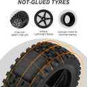 HobbyPark 12mm Hex RC Buggy Tires and Wheels Front & Rear for 1/12 1/10 Scale Models Car fit 2S 3S, Set of 4