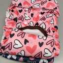 CuteBone Dog Diapers Female Washable Small Medium Large 3 Pack Reusable Doggie Diapers Puppy Period Pants for Doggy Heat Cycle Peeing, Large (Heart)