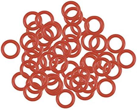 uxcell Silicone O-Ring, 5.5mm OD, 3.5mm ID, 1mm Width, VMQ Seal Rings Gasket, Red, Pack of 200