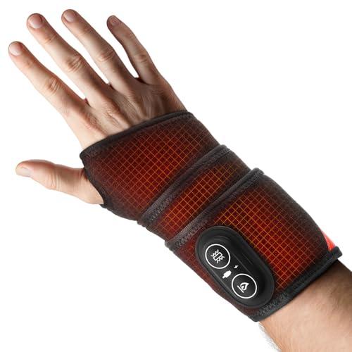 Cordless Wrist Heating Pad for Pain Relief, Heated Wrist Brace, Heated Wrist Massager Wrap for Arthritis, Rechargeable Hand Heating Pad for Carpal Tunnel