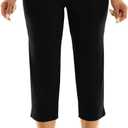 Zac & Rachel Women's Pull-on Slim Leg Crop Pant (Black)