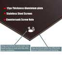 Door Kick Plate 8x34 inches Suitable for 36" Doors, 12GA (5/64 inch) Thickness Al Alloy, 8" x 34" Silver