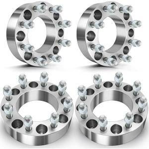 ECCPP 4PCS 2 inch Wheel Spacers 8x6.5 to 8x6.5 8x165.1mm 117mm CB Fits 2001-2006 for Chevrolet Silverado 1500 HD 2002-2010 for Chevrolet Silverado 2500 HD 2002-2010 for GMC Sierra 2500 HD