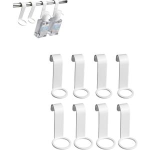 Shower Gel Bottle Rack Hook, 8PCS Plastic Shampoo Holder Hook No Drilling Liquid Soap Shower Hanger Hooks Shampoo Dispenser Bottle Holder