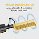 DAN Technology hot Comb Electric for Wigs,450Small hot Comb for Edges,Low and high Temperatures, Hair straightening Comb for Black Hair,Portable & Dual Voltage for Travel & Home