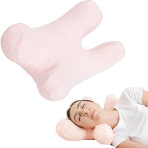 vocheer Anti Wrinkle Pillow, Comfortable Down Alternative Face Pillow, Adjustable Beauty Pillows Provides Neck Support and Pain Relief, Perfect Ergonomic Design for Side Sleeper, Amplexus, Pink
