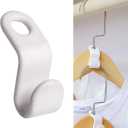 otylzto 10 Pcs Hanger Hooks for Plastic Clips Clothes Space Saving Hangers for Clothes Closet Hangers Space Saver