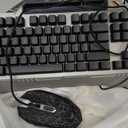 AULA Keyboard, T102 104 Keys Gaming Keyboard and Mouse Combo with RGB Backlit Number Pad, All-Metal Panel Waterproof Light Up PC Keyboard, USB Wired Computer Keyboards Gaming for Win XP/ 7/ 8/ 10 PC Gamer