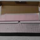 MageGee Typewriter Mechanical Gaming Keyboard, Retro Punk Pink Round Keycaps, 104 Keys LED White Backlit Wired Keyboards for Laptop MAC PC Gamer, with Magnetic Wrist Rest, Blue Switch