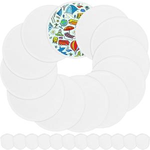 Foldable Flying Disc Fans Bulk with Bags 9.8 Inch Handheld Fly Cooling Fans Beach Flying Disc for Summer Outdoor Games Birthday Party Favors Halloween Christmas New Year (White Color)