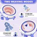 SENTRO Knitting Machine 48 Needles,Smart Circular Knitting Machine, Knitting Crochet Machine with Row Counter,Knitting Loom Machine for Adults,DIY Board Rotating Double Knit Kit, 48 NeedlesB