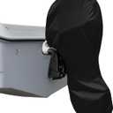 GlckMarine Full Outboard Motor Cover Compatible with Mercury Suzuki Evinrude Yamaha Honda Tohatsu 150-225 HP Boat Engines Heavy Duty Sun Proof Black