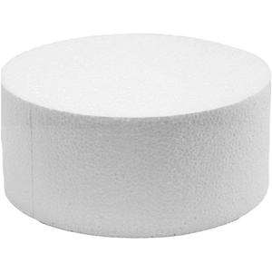 Global Sugar Art 14 x 5 Inch Cake Dummy  Styrofoam Fake Cake for Decorating, Display & Practice