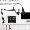 Podcast Equipment Bundle, BM-800 Recording Studio Package with Voice Changer, Live Sound Card - Audio Interface for Laptop Computer Vlog Living Broadcast Live Streaming YouTube TikTok (AM100-V8)