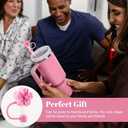 4 x Flower Straw Cover Cap for Stanley Cup, 3Pcs Straw Toppers Accessories Compatible with Pink Stanley Cup 40 Oz Tumbler, for Home and Party Decor (Pink)