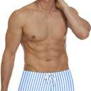 COOFANDY Men's Square Leg Swim Briefs Athletic Quick Dry Bathing Suit Square Leg Board Short for Men (L)