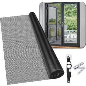 36Inch x 100Feet Window Screen Mesh Roll and Durable Screen Door Replacement, Window Mesh Screen Roll for Windows (Black)