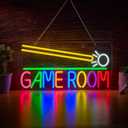 Game Room Billiards Neon Sign LED Dimmable Game Zone Room Beer Bar Man Cave Art Gaming Neon Light Signs Neon Lights Wall Artwork Sign (Green+White)