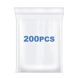 200 PCS 2" x 3" Thick 4 Mil Small Clear Zip Poly Bags Plastic Reclosable Zip Seal Lock Bags Heavy-Duty Necklace Ring Coin Beads Jewelry Pill Zipper Bag