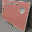 Laptop Bed Table, Laptop Desk for Bed, Foldable Laptop Bed Desk with USB Charge Port, Handle, Desktop Card Slot, Cup Slot, Side Drawer, Portable Laptop Table for Bed Eating Reading Working (Pink)