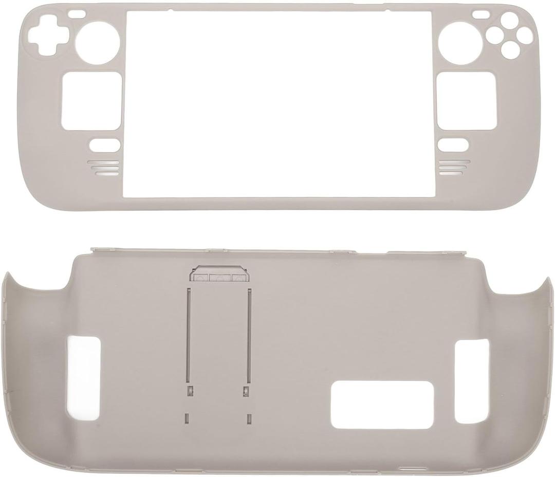 Kickstand Case for Steam Deck, Full Protective Case for Steam Deck, Fingerprint Proof Protector Case with Stand for Steam Deck (White)