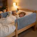 Toddlers' Bed Rail Bumpers Protector, Children's Bed Guardrail Padding, Soft Cushioned Barrier, Increased Height, Easy to Install, Washable Cover, Fits Floor, Bunk & Loft, 3 Ft, Gray