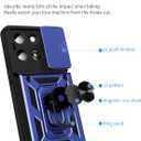 2 x for Moto G Stylus 2025 Case/Moto G Stylus 2026 Case, with 2PC Screen Protector,Sliding Camera Cover and Multi Angle Stand for Motorola Moto G Stylus 5G 2025/2026 Phone Case,Blue