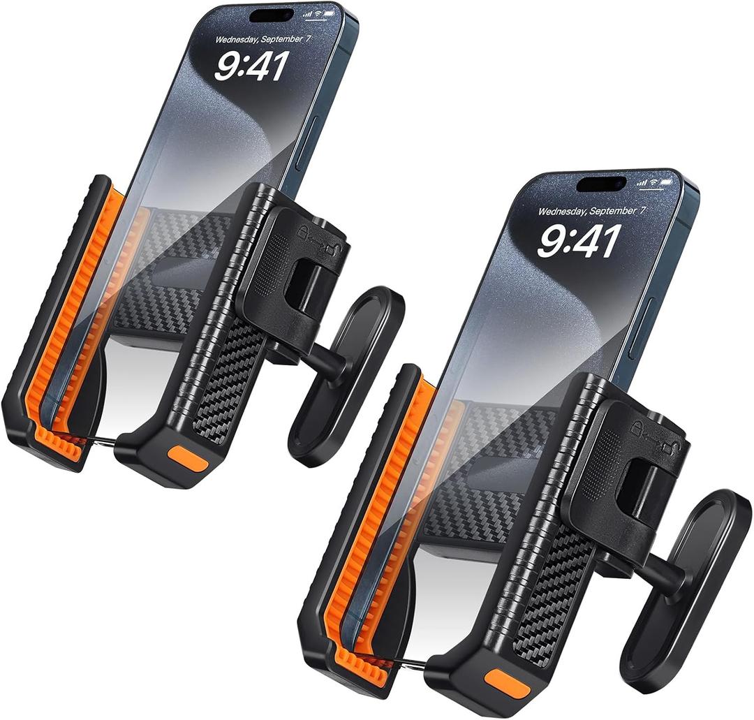 Magnetic Golf Cart Phone Holder, 360° Rotation Golf Cart Magnetic Phone Mount for Cellphone Golf Cart, Golf Cart Accessory & Great Gift (1PCS, Orange)