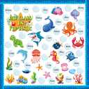 75 Pcs Under The Sea Bulletin Board Set Ocean Creatures Educational Classroom Decorations Fish Storytelling Summer Bulletin Board Decorations for Wall Interactive Play Learning Activity Kids Toddler