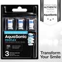 AquaSonic Genuine Proflex Replacement Brush Heads | ADA Accepted | for Whiter Teeth & Gum Care | Compatible with Many AquaSonic Toothbrush Handles (3 Pack Black)