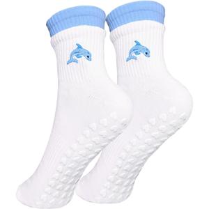 4 x Women Pilates Non Slip yoga socks, ballet sports cherry fitness hospital rehabilitation slipper Socks