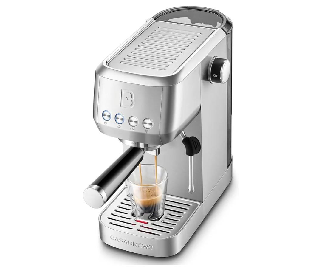 CASABREWS 3700 Essential Espresso Machine 20 Bar, Stainless Steel Cappuccino & Latte Machine with Steam Frother for Home, 43.9oz Water Tank, Coffee Gift for Women & Men, Silver