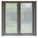 VELIMAX 1/2-Inch Reeded Glass Window Film, Frosted Reeds Window Film, Window Privacy Film, 3D Window Decals Non Adhesive for Bathroom Living Room Office, 17.7x78.7 inches