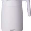 GiNT 54Oz/1.6L Thermal Coffee Carafe Wide Mouth - Double Wall Vacuum Insulated Stainless Steel Beverage Dispenser with Safety Lock | 12H Hot & 24H Cold Retention (White)