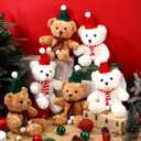 Hungdao 12 Pcs Valentine Bear Stuffed Animal Plush Toys Bulk 9.84 Inch Small Cute Bear with Heart Adult Gifts for Girlfriend Birthday Party Wedding Mother's Day