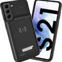 NEWDERY 4800mAH Battery Case for Samsung Galaxy S21, External Rechargeable Battery Charger and Mobile Phone Case Power Bank Backup Battery Charger for Galaxy S21 5G (6.2 Inches)