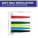 American Hospital Supply Exam Room Flags, Wall Mounted Medical Status Indicator with Independent Color-Coded Flags for Clinics Hospitals Urgent Care Offices - 6 Flags, 1 Each