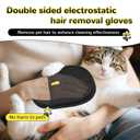 Pet Hair Removal Glove for Cats & Dogs, 2PCS Electrostatic Gloves Pet Hair Removal, Pet Hair Remover Brushing Gloves for Hair Removal, for Couch, Furniture, Carpet, Curtain